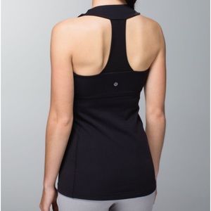 Lululemon black racerback tank top built in bra